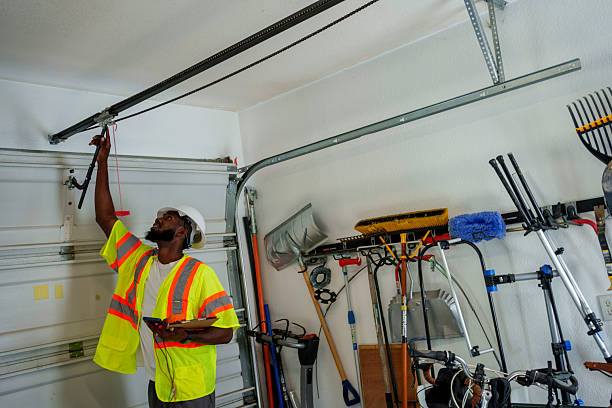Professional Garage Door Panel Replacement technician working in Brown County County, NE